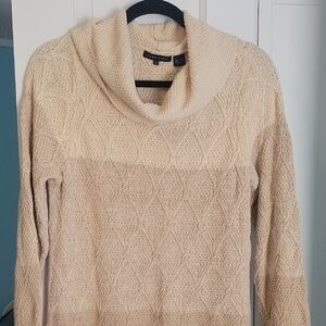 JEANNE PIERRE Cream Cowl Neck Sweater